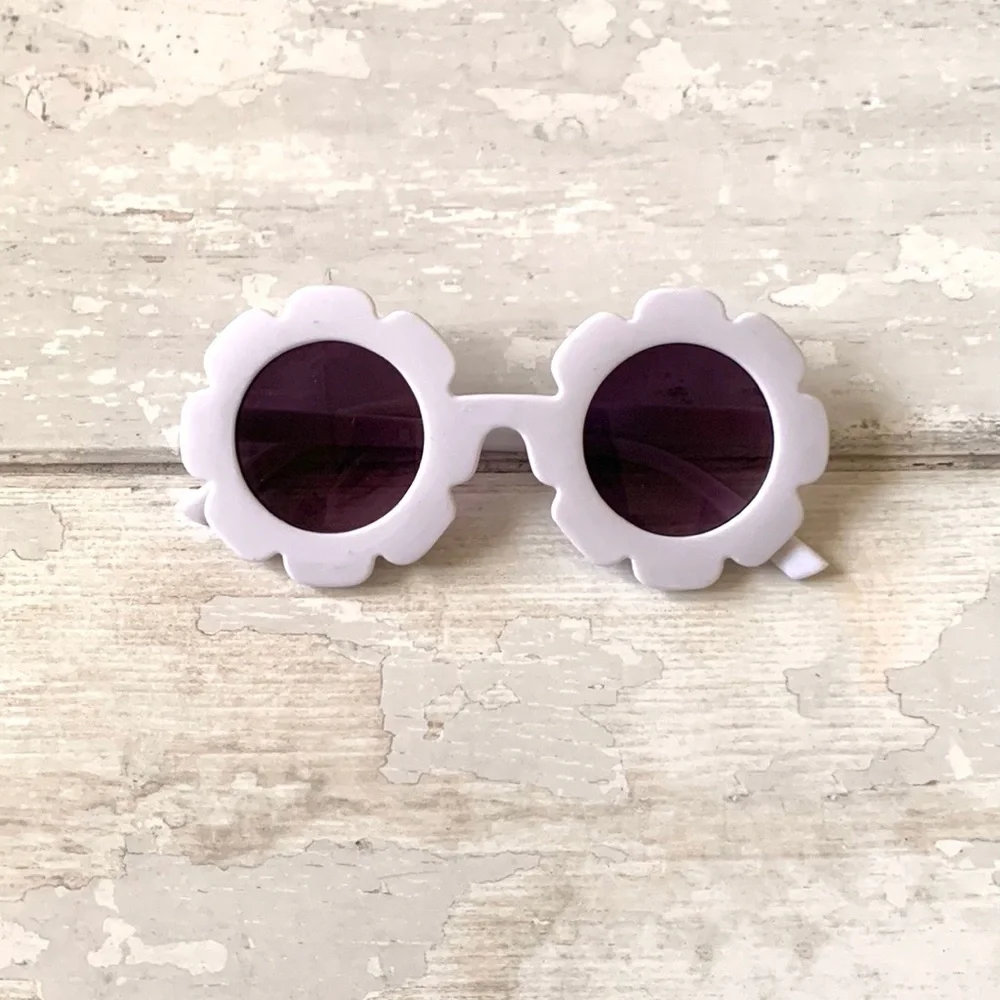GapKids White Daisy Flower Sunglasses Kids Toddler Girls UV 400 Protection NEW
